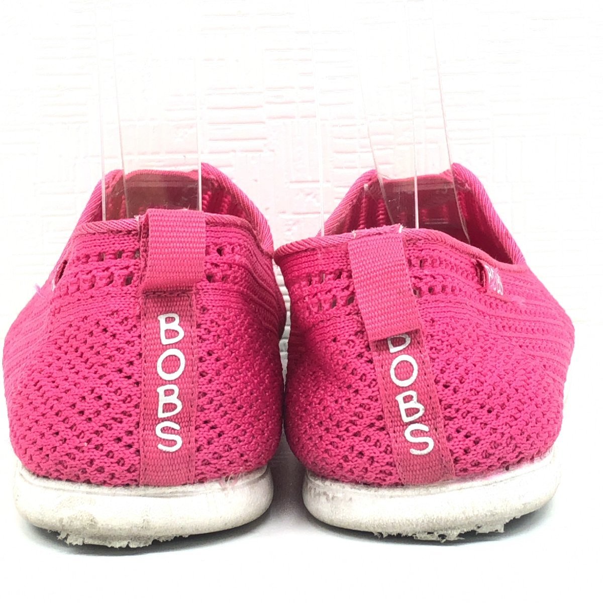 *BOBS from SKECHERS Skechers p Rush light mesh slip-on shoes 23.5cmbi bit pink sneakers espa lady's for women 