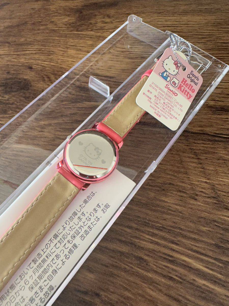  unused Sanrio buy Hello Kitty HELLO KITTY in the case wristwatch regular price 3150 jpy collection collector Sanrio Heart embroidery pattern 