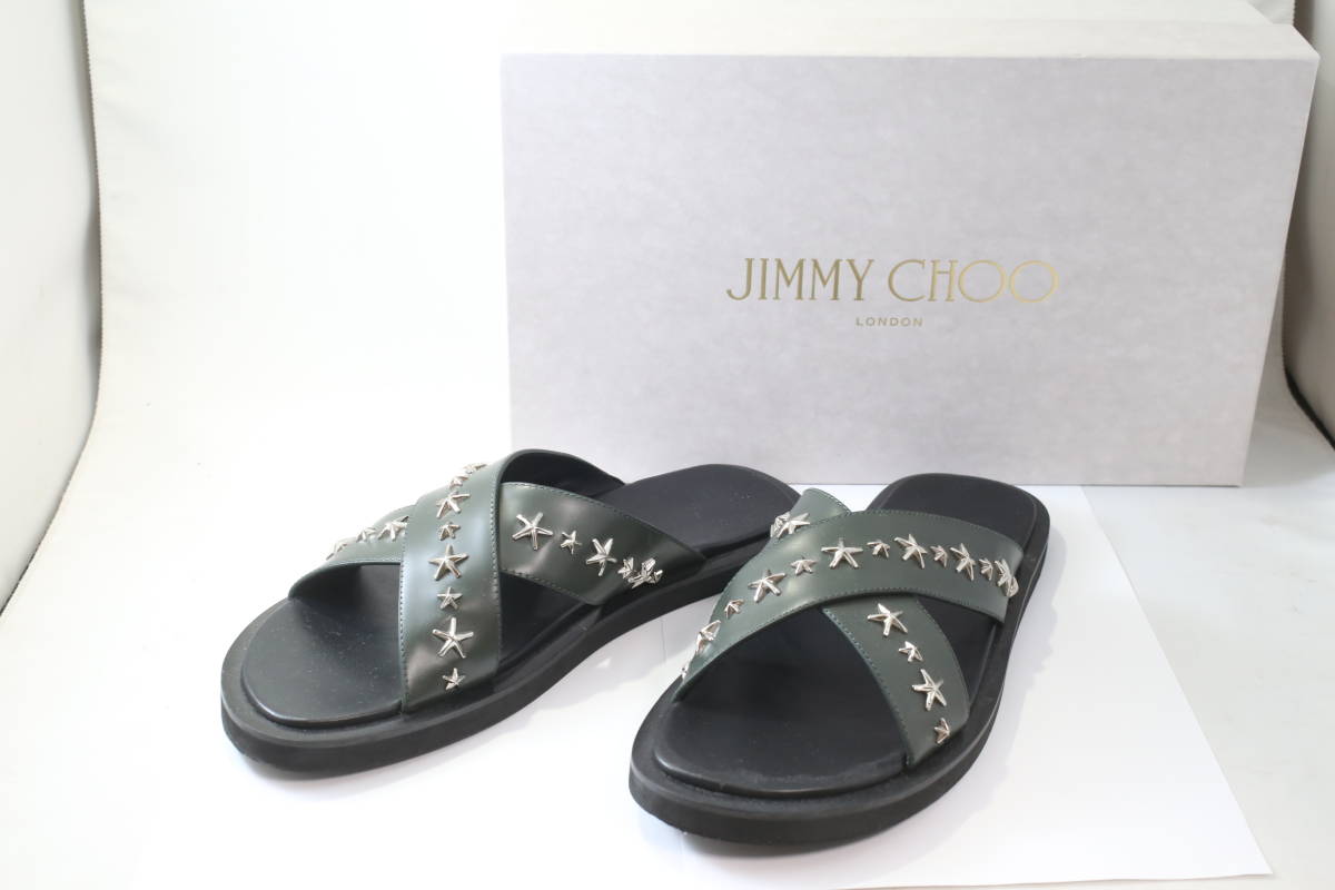 ジミーチュウ JIMMY CHOO サンダル カーキ SEA GREEN サイズ 42 USED