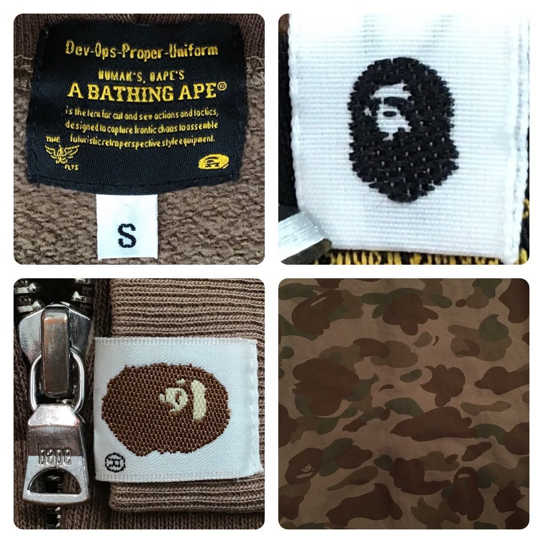 1st camo brown full Zip Parker S size BAPE full zip hoodie a bathing ape Ape Bape A Bathing Ape camouflage w6