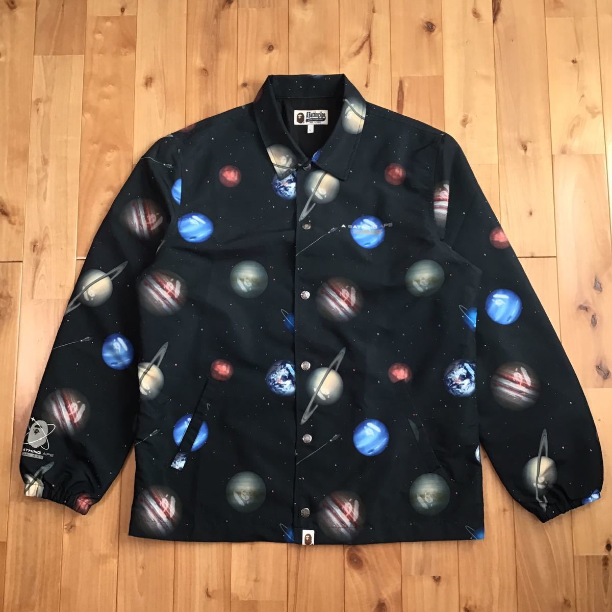 Galaxy coach jacket Lサイズ a bathing ape BAPE space cosmos エイプ ベイプ アベイシングエイプ コーチ ジャケット w9594_画像1
