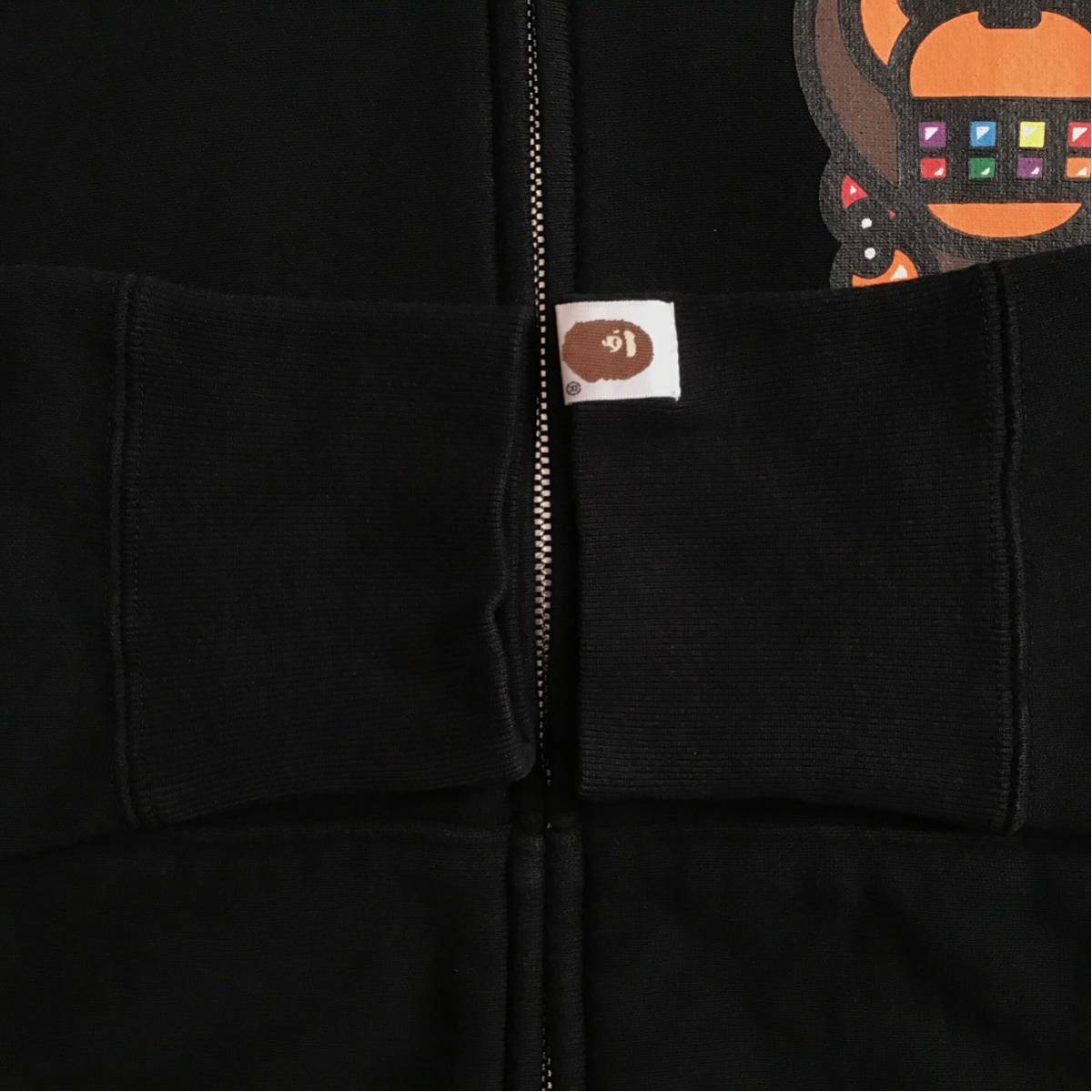 マイロ フルジップ パーカー Sサイズ black a bathing ape BAPE BABY milo full zip hoodie エイプ ベイプ アベイシングエイプ NIGO w1_画像7