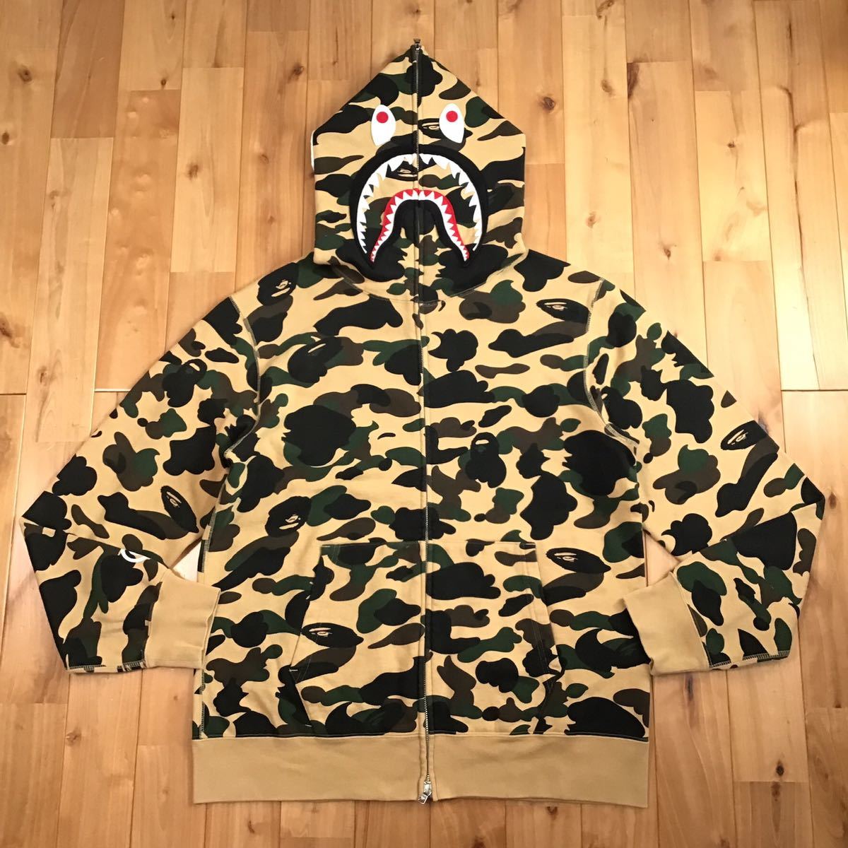 公式 shark パーカー シャーク yellow camo 1st ☆XL☆ full az0 迷彩