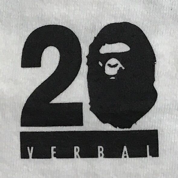 ★激レア★ VERBAL NW20周年記念 Tシャツ Mサイズ a bathing ape BAPE エイプ ベイプ アベイシングエイプ NIGO w5_画像4