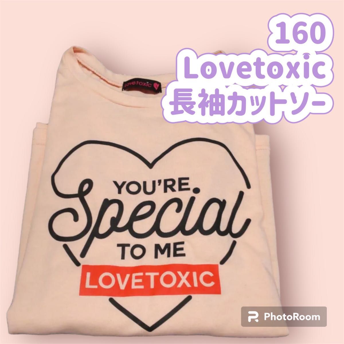 160 Lovetoxic 長袖カットソー ピンク 匿名配送 長袖Tシャツ