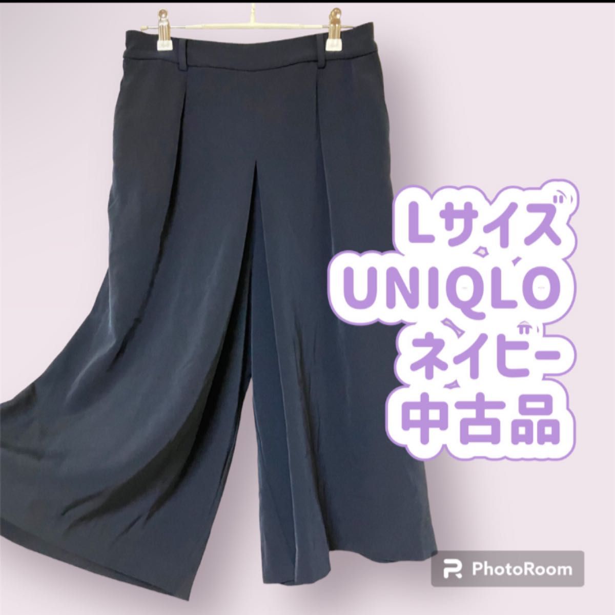 UNIQLO ユニクロ レディース ガウチョ ワイドパンツ ネイビー