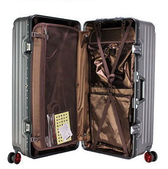 スーツケース キャリーケース 大型 アルミフレーム Lサイズ スクエア グリップマスター 7泊長期トライデント TRI1102-73 チタンレッド M468_画像8