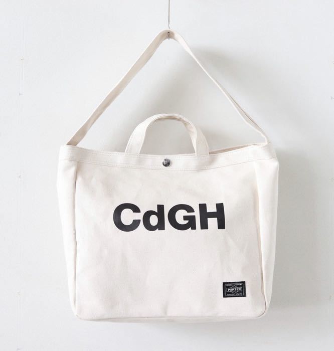 美品 PORTER別注COMME des GARCONS HOMMEキャンバストートバッグ オフ