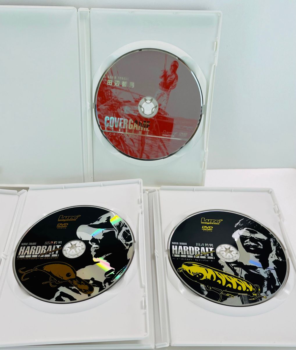 DVD 3巻セット 田辺哲男 カバーゲームアカデミー ハードベイトアカデミー トップウォーター クランクベイト ノリーズ バス