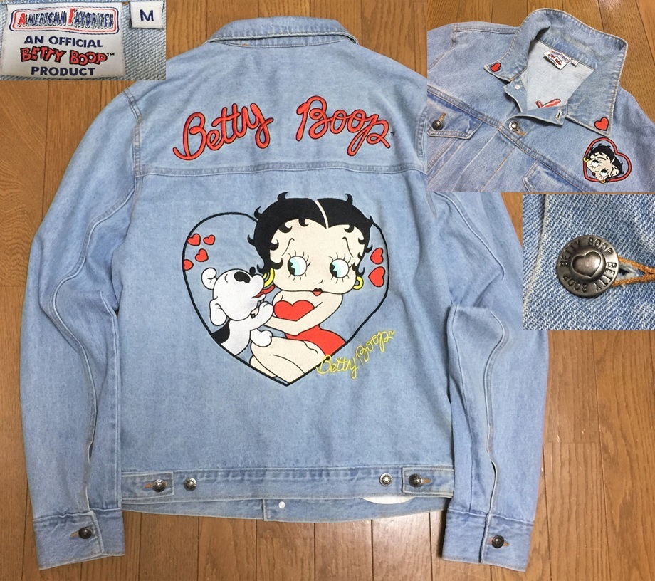 良品】Betty Boop ベティブープ デニムジャケット Gジャン M-L Yahoo 