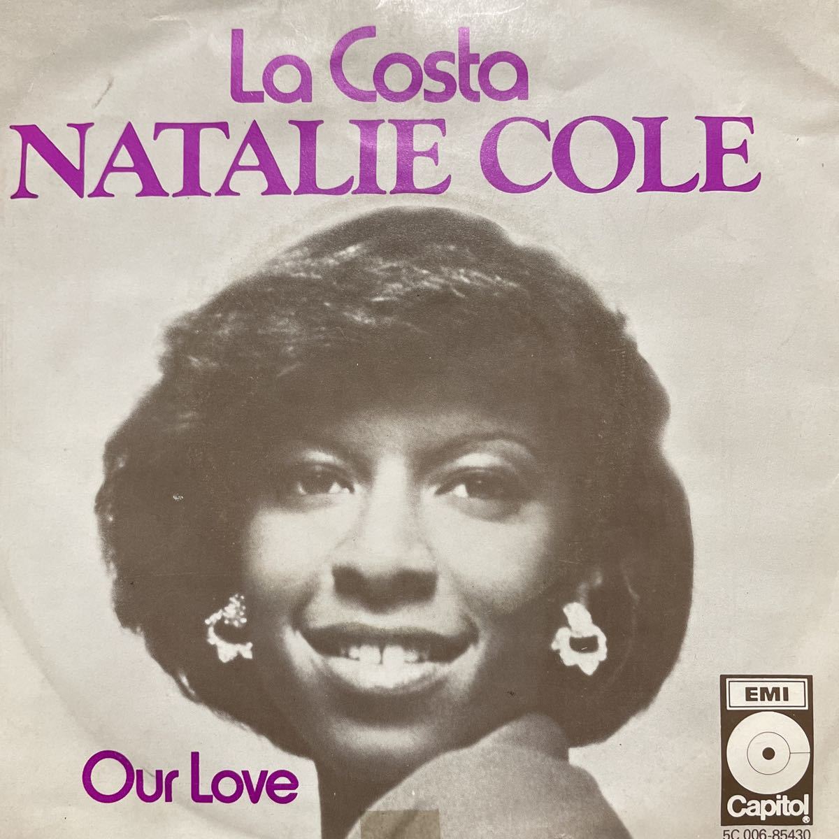 美盤!! 7'' NATALIE COLE La Costa / Our Love ('77 Capitol) ドラマティックなアーバン・メロウ 45RPM._画像1