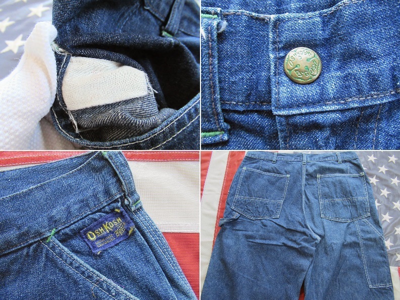 50's vintage OSHKOSH B'gosh Painter Pants size:W36/ビンテージ／オシュコシュ／ペインターパンツ/５０年代/ワーク/ＷＯＲＫ/古着_画像9