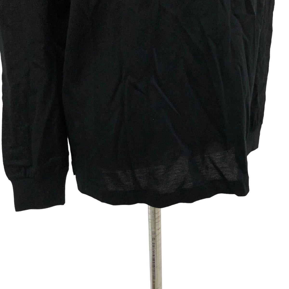 B312 日本製 VALENZA PO SPORTS バレンザポースポーツ 長袖 ポロシャツ シャツ トップス カットソー 綿 100% ブラック 黒 レディース 40_画像7