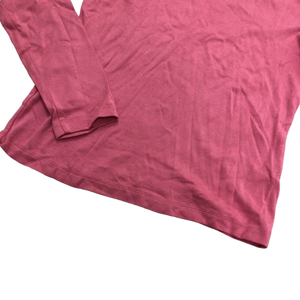 S146 Laura Ashley ローラアシュレイ 長袖Tシャツ トップス ハイネック ロンT Tシャツ トップス 綿混 レディース L ピンク_画像3