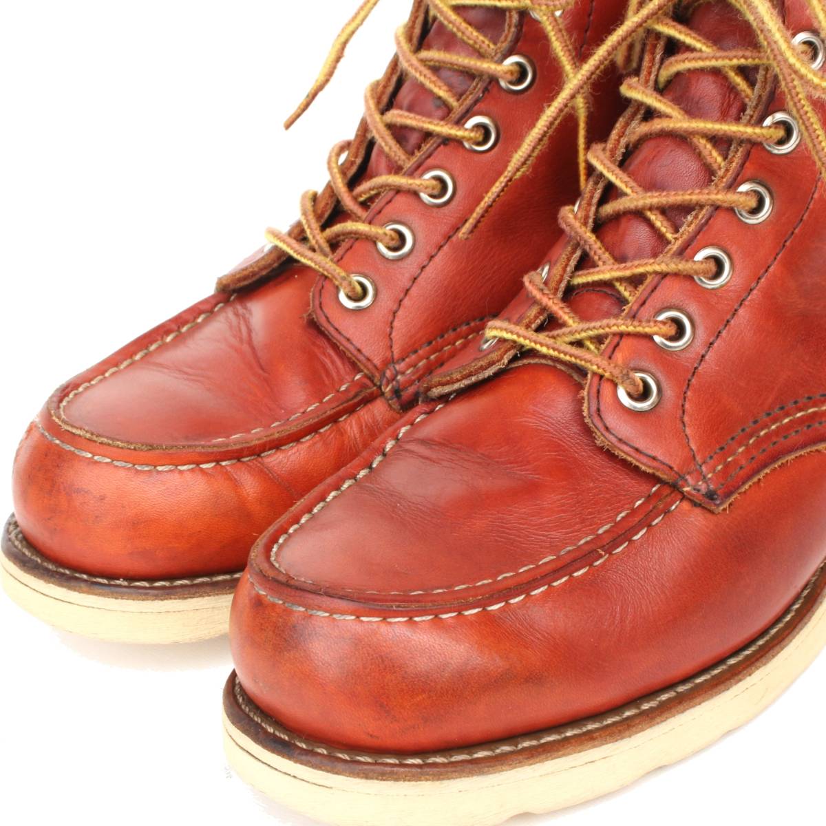 (31577)94年製REDWING875レッドウィング6.5E約24.5cm (半円犬タグ半円タグ旧犬タグ赤茶オロラセット90年代ヴィンテージ刻印ブラウン)_画像6