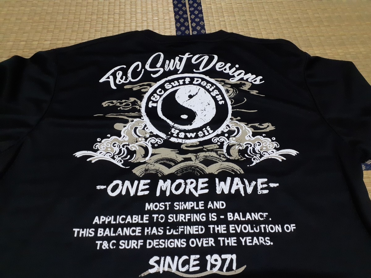 【新品】T&C surf 速乾半袖Tシャツ L 黒×白_画像2