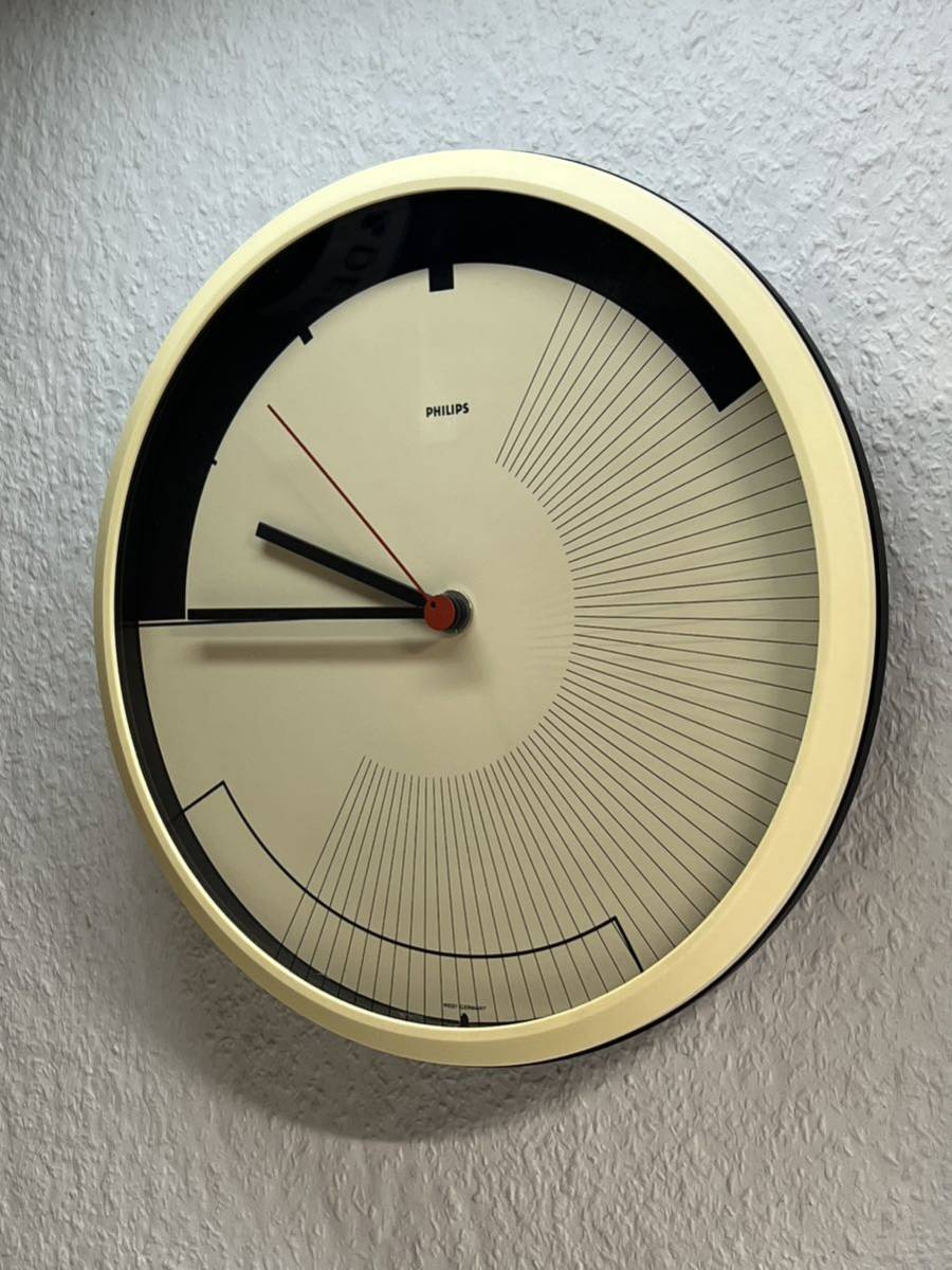 フィリップス　PHILIPS 　掛時計①　Wall Clock　西ドイツ製　ヴィンテージ_画像2