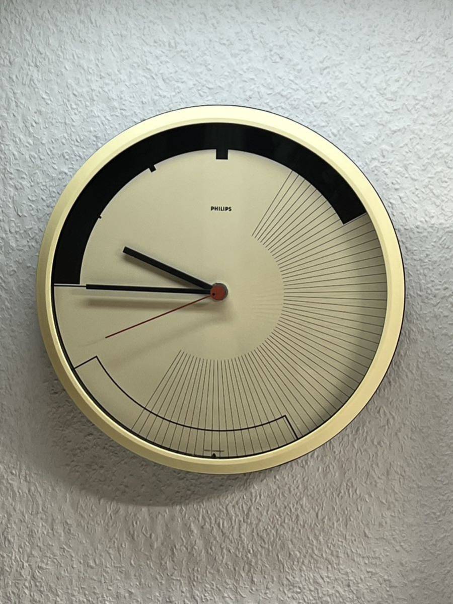 フィリップス　PHILIPS 　掛時計①　Wall Clock　西ドイツ製　ヴィンテージ