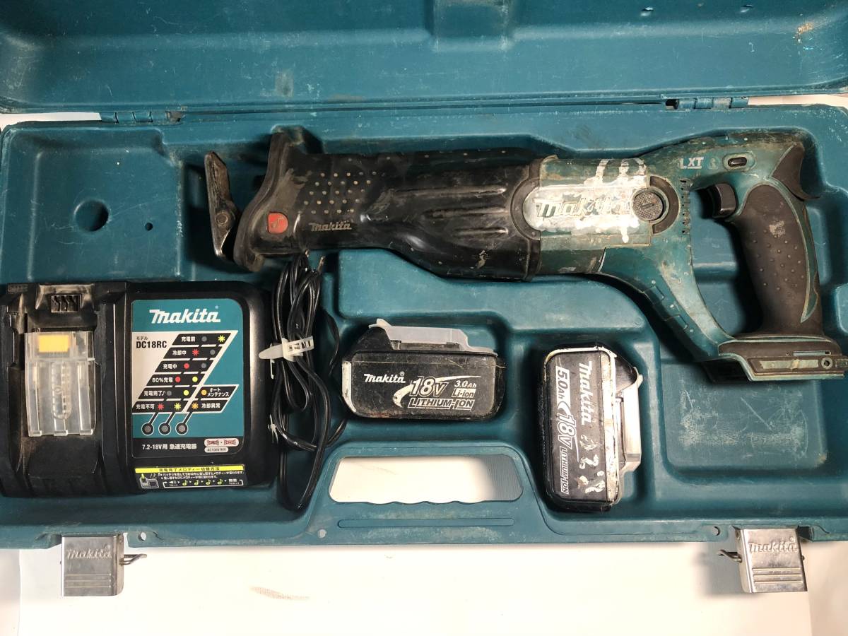 makita マキタ 18V充電式 レシプロソー JR182DRF バッテリー×2 充電器DC18RC 動作確認済 中古_画像2