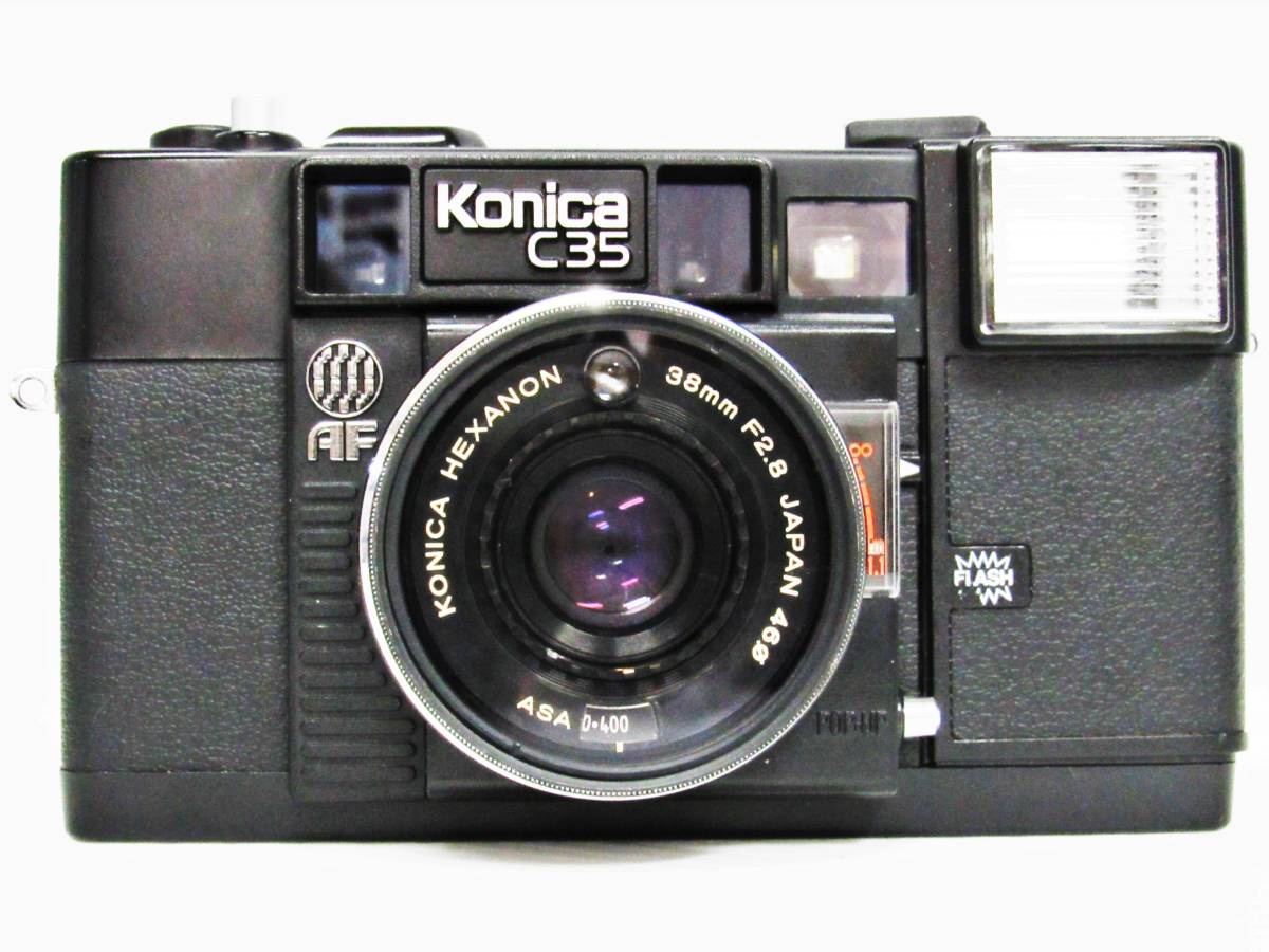 Konica コニカ C35 AF ブラック KONICA HEXANON 38mm F2.8 JAPAN 46Φ コンパクトカメラ フィルムカメラ kd_画像2
