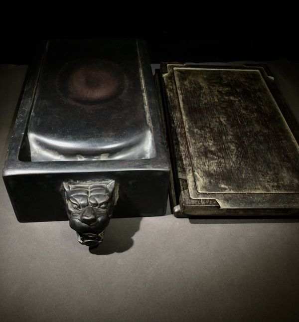 古端石硯 虎頭文房端渓太史硯 陳希祖銘 清時代」手彫り 文房四宝 書