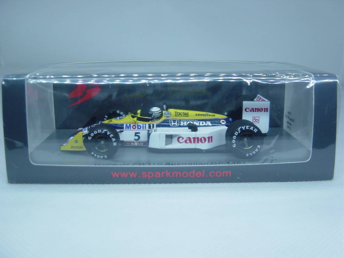 送料350円～ spark 1/43 Williams FW11B Australian GP 1987 #5 Riccardo Patrese ウィリアムズ リカルド・パトレーゼ オーストラリアGP