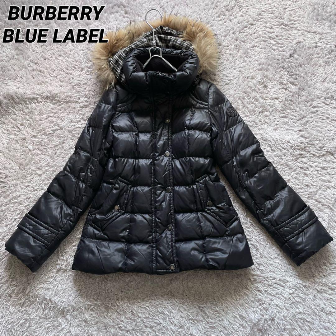 高質で安価 BURBERRY BLUE M 38 黒色 ブラック タヌキファー