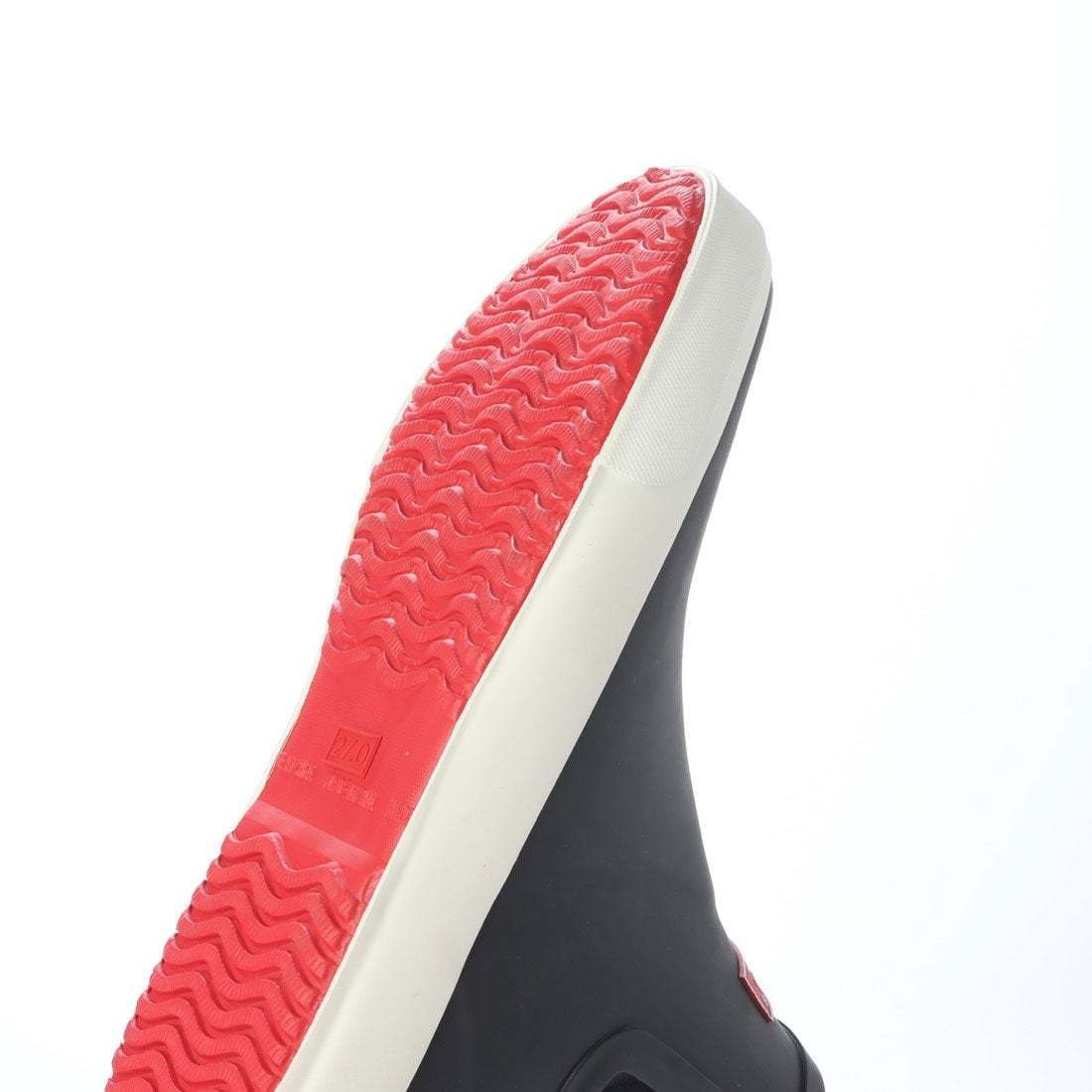 レディースレインブーツ　レインシューズ　長靴　雨靴　天然ゴム素材　新品『20088-BLK-WHT-235』23.5cm　在庫一掃セール