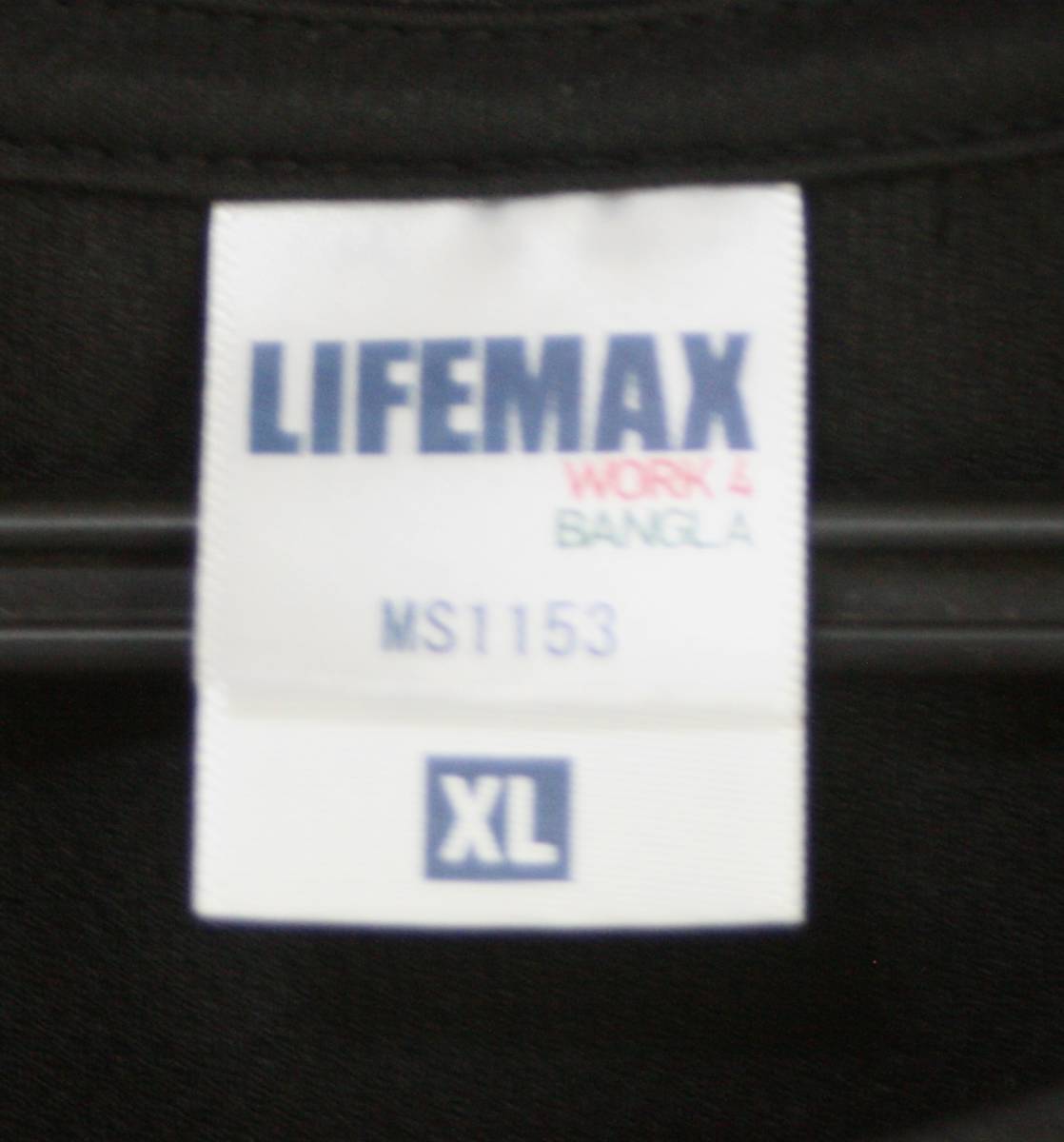 ★未使用　LIFEMAX　ライフマックス　ドライ　Tシャツ　半袖　ms1153　吸汗　速乾　黒ブラック　サイズXL★_画像3