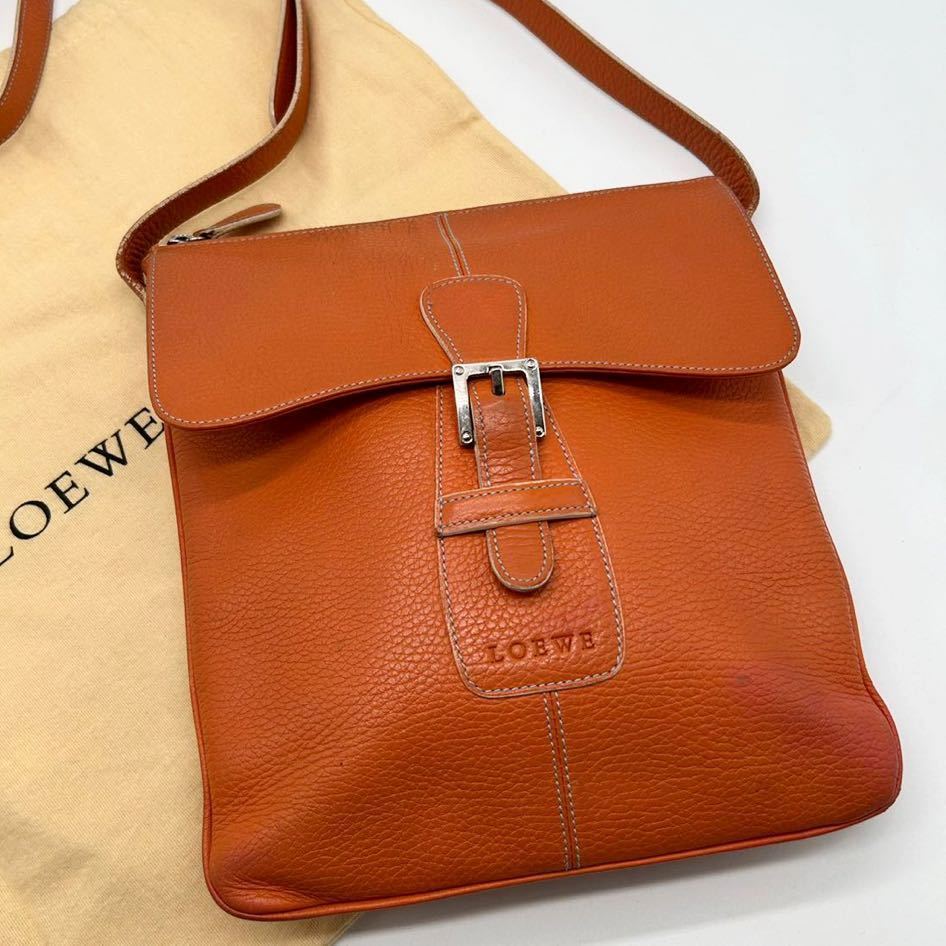 1円 希少カラー ロエベ LOEWE ショルダーバッグ メッセンジャー ボディ