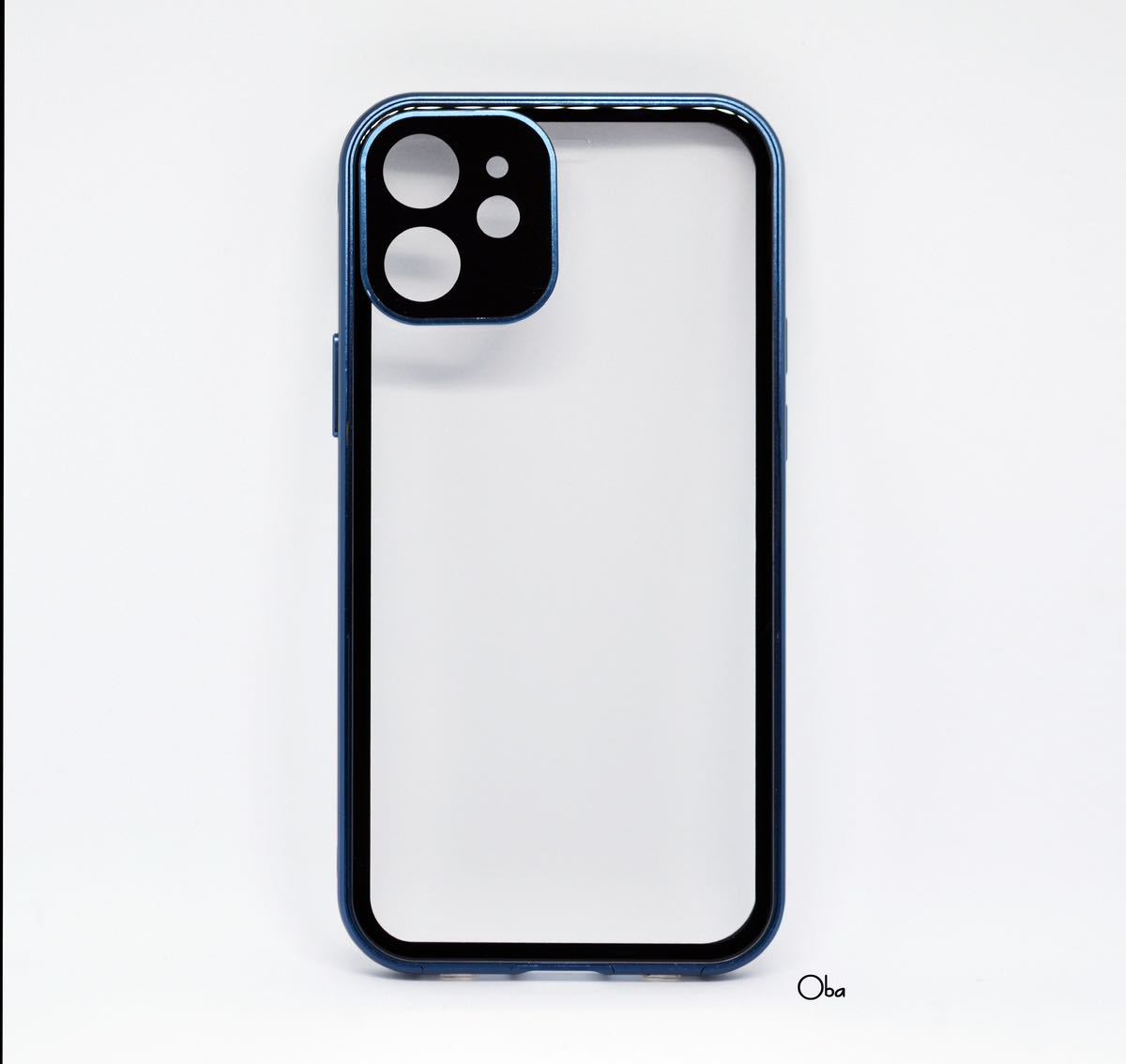 ダブルロック ダークブルー iPhone 11 ケース アルミ合金 レンズ保護一体 フィルム不要ケース 両面ガラスケース_画像10