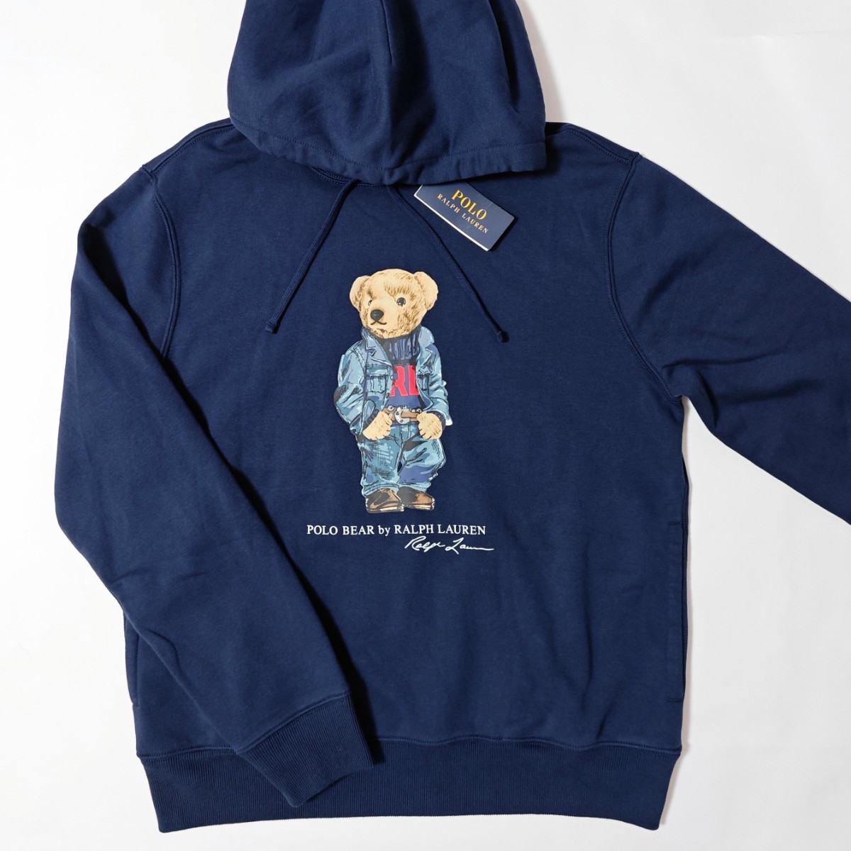 新作 RALPH LAUREN ポロベア スウェットパーカー フーディ ネイビー