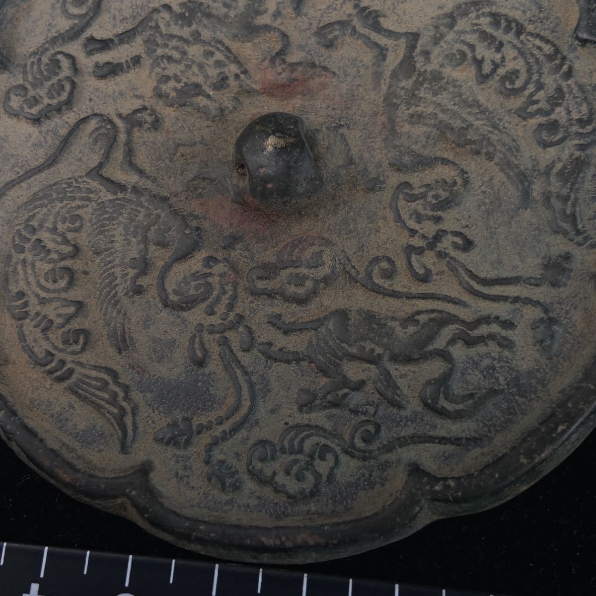 中国 古美術 銅鏡 古鏡 時代物 藏出_画像3