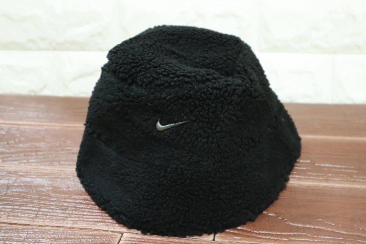  новый товар обычная цена 4400 иен SM(54-56.) Nike спорт одежда двусторонний флис панама боа черный чёрный DV3165-010