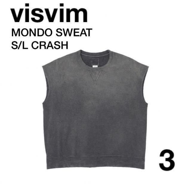 2023AW完売visvim MONDO SWEAT S/L CRASH Black サイズ3 2023AW完売visvim MONDO SWEAT S/L CRASH Black サイズ3