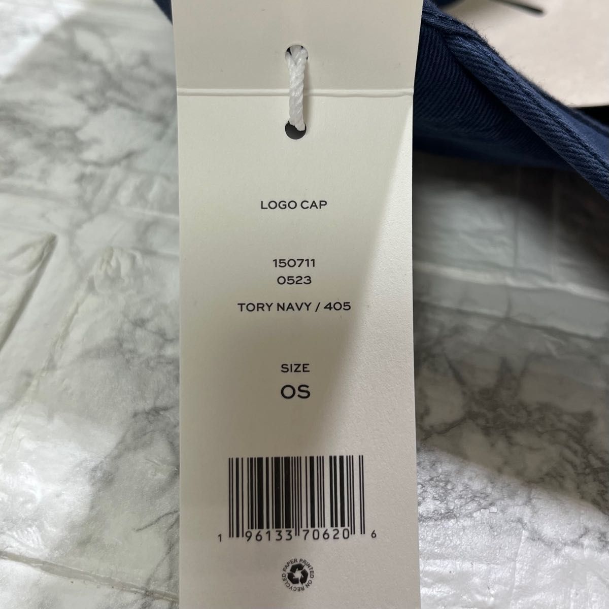 人気商品 TORY BURCH トリーバーチ ロゴ キャップ ネイビー コットン