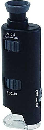 MAFYLASS 調べるシリーズ ポケット顕微鏡 (ブラック/グレー) LEDライト付 LP-33G(中古 未使用品)　(shin_画像1