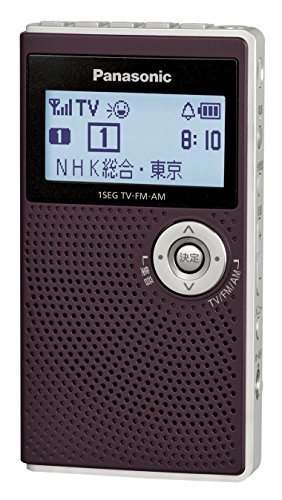 【中古 良品】 パナソニック ラジオ FM/AM/ワイドFM対応/ワンセグTV音声 ブラウン RF-ND50TV-T　(shin_画像1