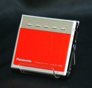 【品】Panasonic　パナソニック　SJ-MJ55-R　レッド　ポータブルMDプレーヤー　MD　(shin