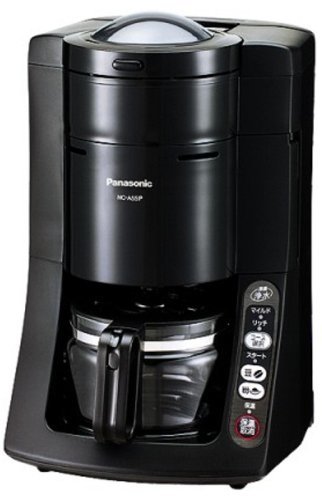 パナソニック 沸騰浄水コーヒーメーカー 容量5カップ ブラック NC-A55P-K(中古品)　(shin_画像1