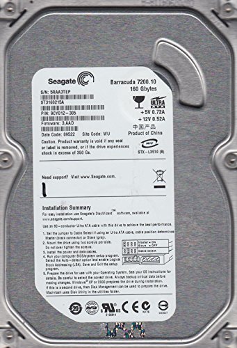 (中古品)Seagate ST3160215A 160GB 7200 RPM ATA 3.5インチ HD　(shin