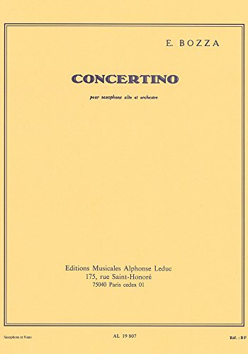 ボザ : 小協奏曲 コンチェルティーノ (サクソフォン、ピアノ) ルデュック出版(中古品)　(shin