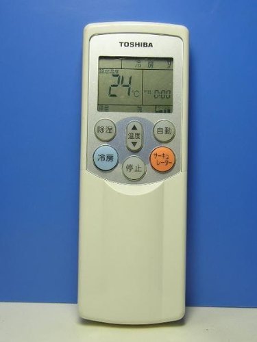 東芝 エアコンリモコン WH-F01GR(中古品)　(shin_画像1