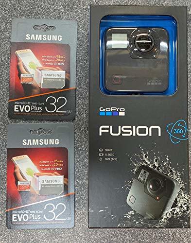 【国内正規品】 GoPro Fusion 360° カメラ MicroSDカード x 2枚 フルセット + GoPro公式限定ステッカー付属 CHDHZ-10(中古品)　(shin_画像1