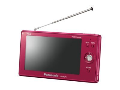 【中古品】 パナソニック 4.3V型 ポータブル ワンセグ テレビ SV-MC75-R レッド　(shin