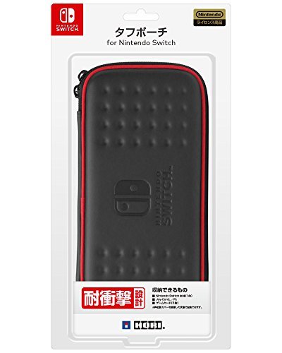 【Nintendo Switch対応】タフポーチ for Nintendo Switch ブラック×レッド(中古 未使用品)　(shin_画像1