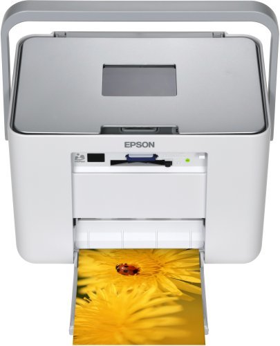 EPSON Colorio me コンパクトフォトプリンタ 3.6型TFTカラー液晶 高速赤外線通信標準搭載 Ice Silver E-530S(中古品)　(shin_画像1