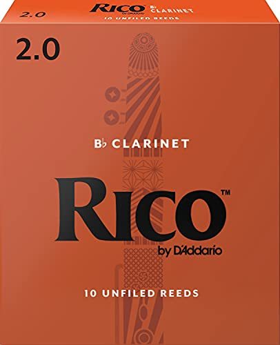 RICO リード Bbクラリネット 強度:2(10枚入)アンファイルド RCA1020(中古品)　(shin_画像1