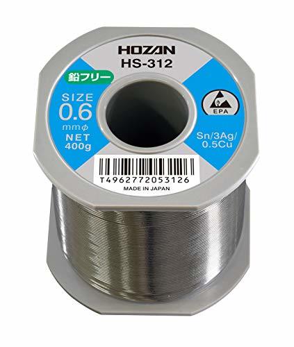 ホーザン(HOZAN) 鉛フリーハンダ 鉛フリー半田 Sn-3Ag-0.5Cu 鉛フリー半田 線径0.6mmΦ 重量400g H(中古品)　(shin_画像1