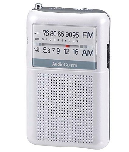 OHM ポケットラジオ ホワイト RAD-P122N-W(中古 未使用品)　(shin_画像1